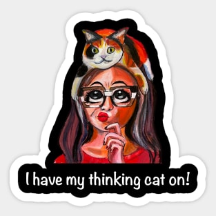 Cat on Head Sticker